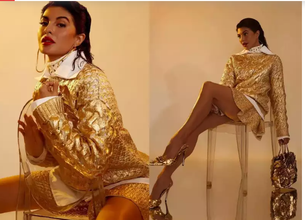 jacklin farnandez golden dress