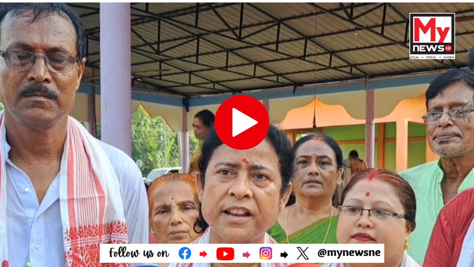 চাপৰৰ আৰেয়াৰঝাৰ ৰাস মন্দিৰ প্ৰাংগনত অনুষ্ঠিত 'থিয়' আখৰা